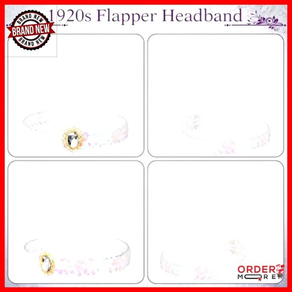 30 Pcs Feather Headbands 1920s Flapper Headpiece Stretchy 7.87-13.5 Inch main image 4